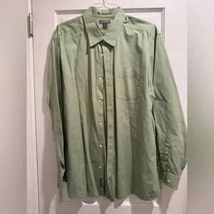 Eddie Bauer Olive Plaid Relaxed Fit Shirt